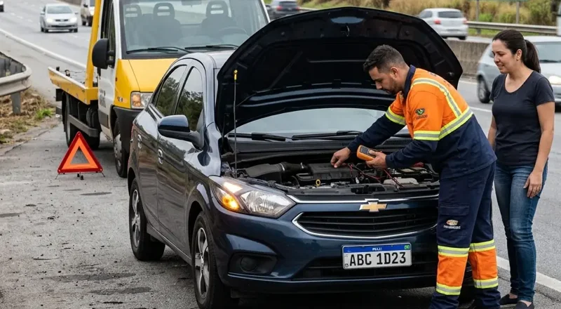 Auto socorro 24h em Campo Grande – pane elétrica, mecânica e bateria fraca